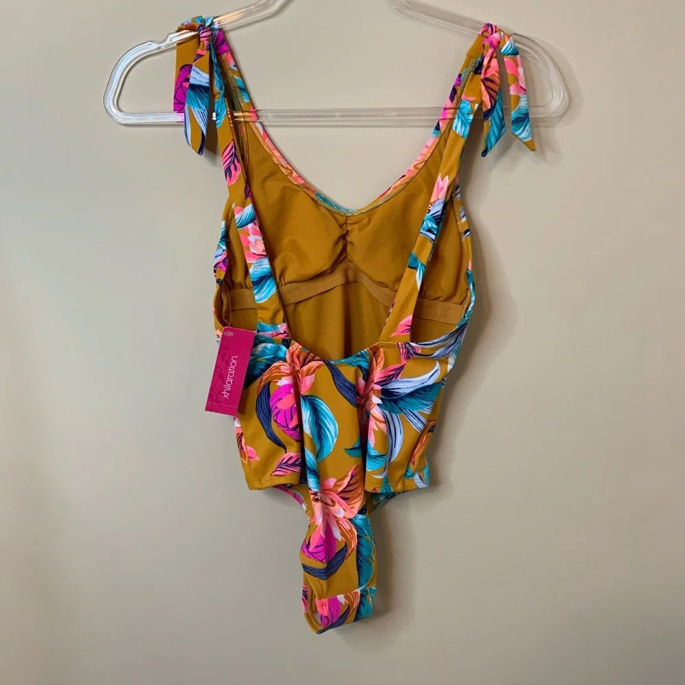 Xhilaration Tie Scoop Back One Piece Swimsuit - Picture 5 of 7